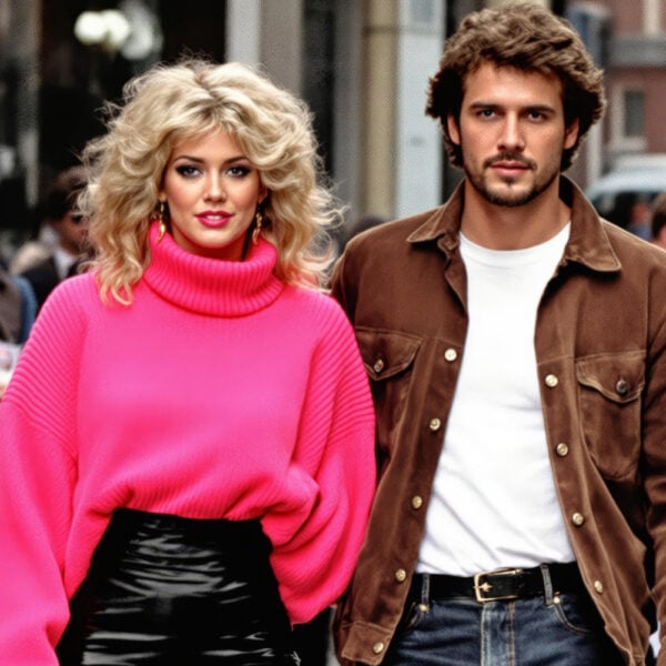 sample.jpeg AI 80s Portraits showcasing individuals in iconic 80s fashion, capturing the vibrant style and bold trends of the 1980s.