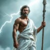 GreekMYTHOLOGY9 AI Greek Mythology portrait featuring a powerful deity, capturing the essence of ancient Greek mythology with divine strength and beauty.