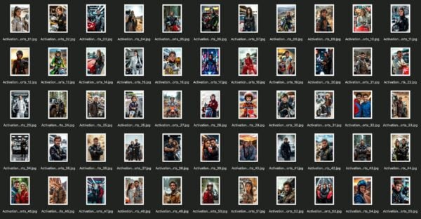 Collezione di foto con scambio di volti realizzata con AI Car Photo Booth