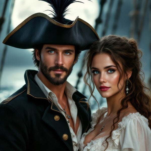 Embrace your adventurous spirit with AI Pirate portraits.