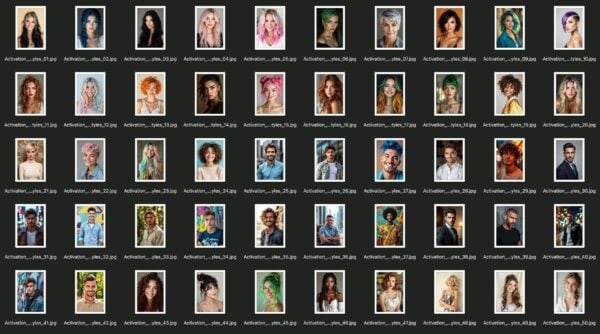 Collection de photos de coiffures AI avec échange de visages