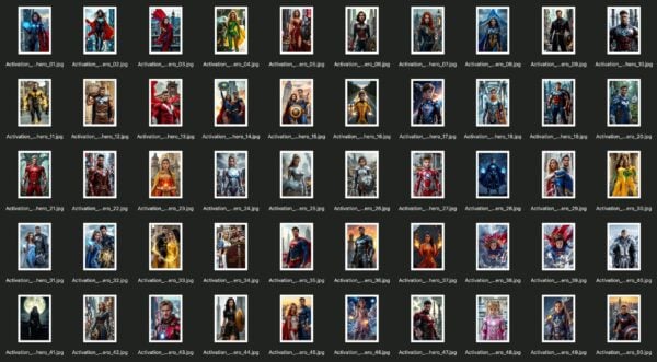 Coleção de troca de rostos da cabine fotográfica AI Superhero