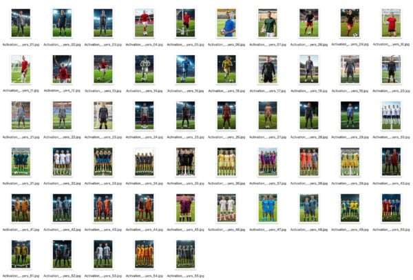 Fotomatón de futbolistas con IA Colección Face Swap