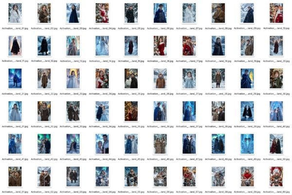 hiver féérique AI Winter Wonderland Photo Booth Face Swap Collection