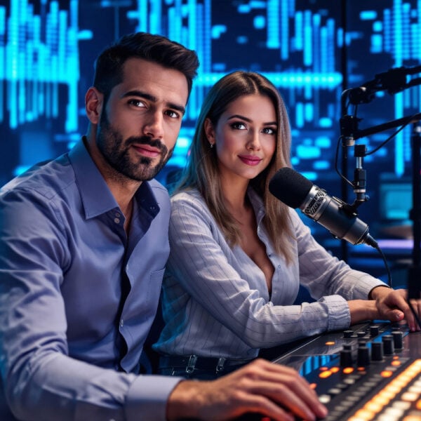 AI Radio Host Photo Booth Face Swap Collection