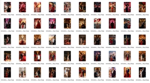 Coleção de troca de rostos para cabine fotográfica do Dia dos Namorados com IA