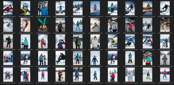 Collection AI SnowRush Sports Photo Booth Face Swap