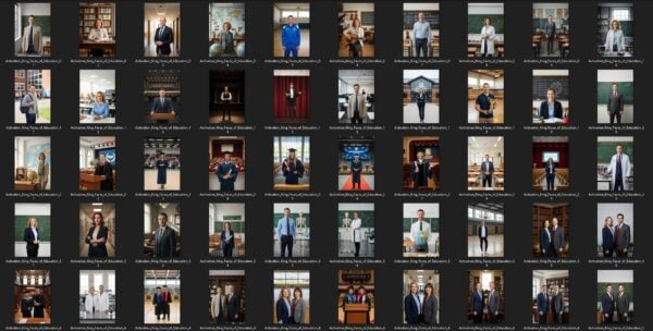 AI Faces of Education Photo Booth Face Swap Collection