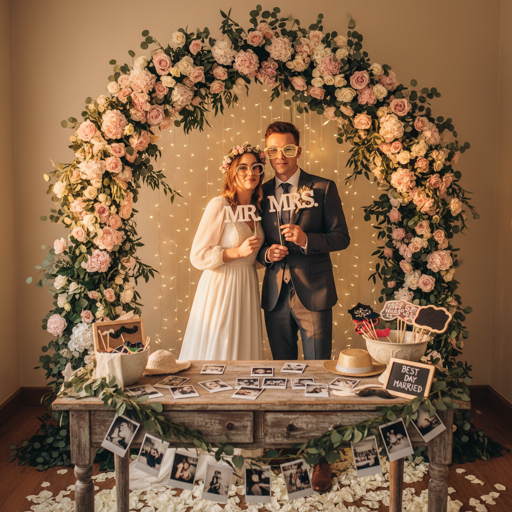 Wedding Photo Booth Guide: Setup, Pricing & Package Ideas Wedding Photo Booth Guide: Setup, Pricing & Package Ideas