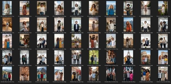 AI Curly Style Photo Booth Face Swap Collection